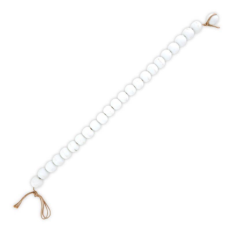 Decor Beads - White Glass